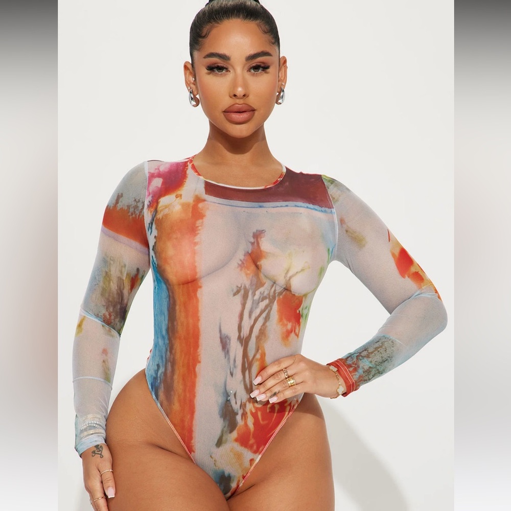 Abstract Mesh Bodysuit